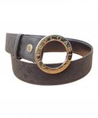 BVLGARIブルガリ）の古着「ロゴマニアバックルベルト」｜ブラック