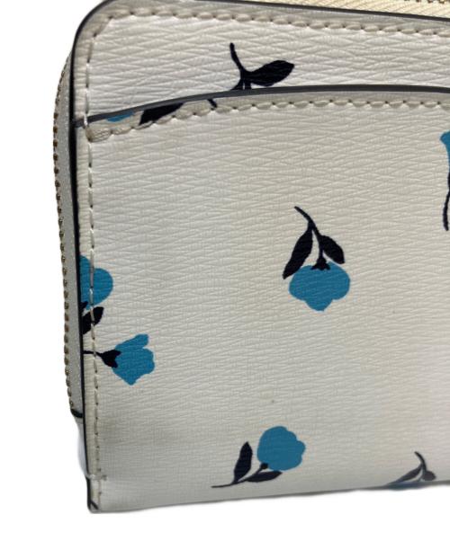 Kate Spade（ケイトスペード）Kate Spade (ケイトスペード) 2つ折り財布 ホワイト×ブルーの古着・服飾アイテム