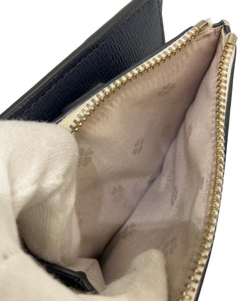 Kate Spade（ケイトスペード）Kate Spade (ケイトスペード) 2つ折り財布 ホワイト×ブルーの古着・服飾アイテム