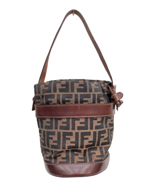 FENDI（フェンディ）FENDI (フェンディ) ズッカ柄バケットバッグ ブラウンの古着・服飾アイテム