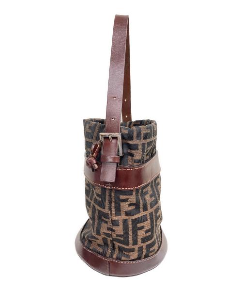 FENDI（フェンディ）FENDI (フェンディ) ズッカ柄バケットバッグ ブラウンの古着・服飾アイテム