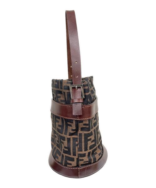 FENDI（フェンディ）FENDI (フェンディ) ズッカ柄バケットバッグ ブラウンの古着・服飾アイテム
