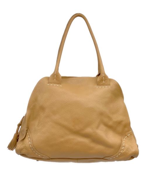 NAGATANI（ナガタニ）nagatani (ナガタニ) タッセルハンドバッグ ブラウンの古着・服飾アイテム