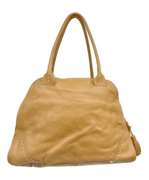 NAGATANI（ナガタニ）nagatani (ナガタニ) タッセルハンドバッグ ブラウンの古着・服飾アイテム