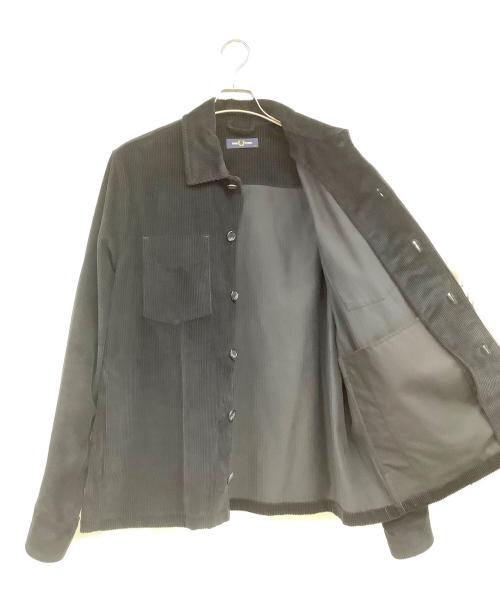 FRED PERRY（フレッドペリー）FRED PERRY (フレッドペリー) コーディロイシャツジャケット ブラック サイズ:Lの古着・服飾アイテム