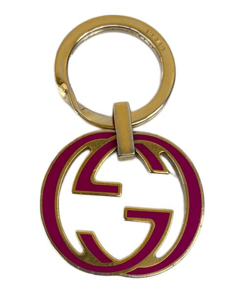 GUCCI（グッチ）GUCCI (グッチ) キーリング ピンク×ゴールドの古着・服飾アイテム