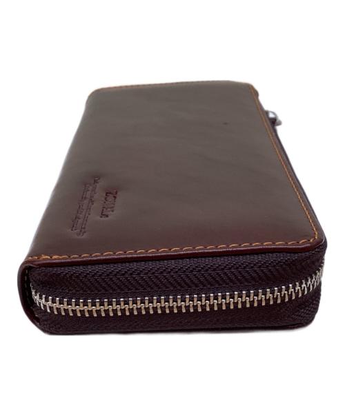 ZONALe（ゾナール）ZONALe (ゾナール) L字ラウンドファスナー財布 ブラウンの古着・服飾アイテム