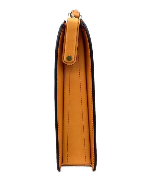 FIVEWOODS（ファイブウッズ）FIVEWOODS (ファイブウッズ) レザーダレスバッグ オレンジの古着・服飾アイテム