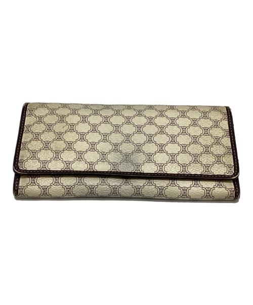 CELINE（セリーヌ）CELINE (セリーヌ) 長財布 ホワイト×ブラウンの古着・服飾アイテム