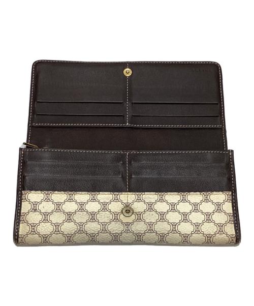 CELINE（セリーヌ）CELINE (セリーヌ) 長財布 ホワイト×ブラウンの古着・服飾アイテム