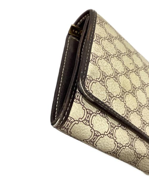 CELINE（セリーヌ）CELINE (セリーヌ) 長財布 ホワイト×ブラウンの古着・服飾アイテム