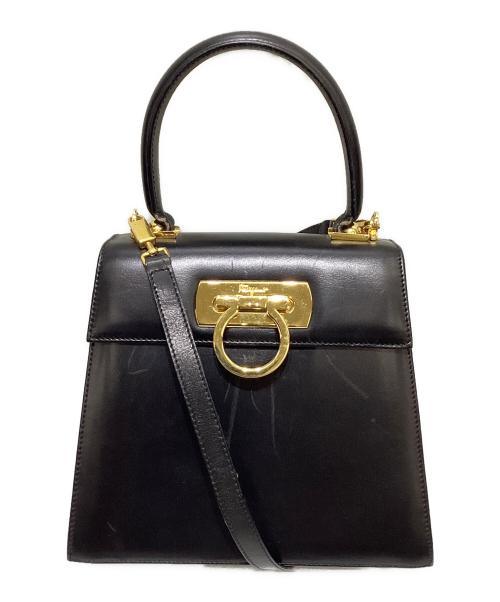 Salvatore Ferragamo（サルヴァトーレ フェラガモ）Salvatore Ferragamo (サルヴァトーレ フェラガモ) 2WAYショルダーバッグ ブラックの古着・服飾アイテム