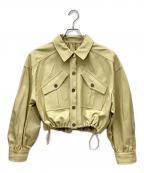 Diagram GRACE CONTINENTALダイアグラム グレースコンチネンタル）の古着「レザーシャツショートジャケット」｜ベージュ