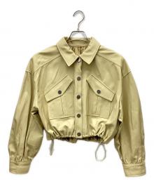 Diagram GRACE CONTINENTAL（ダイアグラム グレースコンチネンタル）の古着「レザーシャツショートジャケット」｜ベージュ