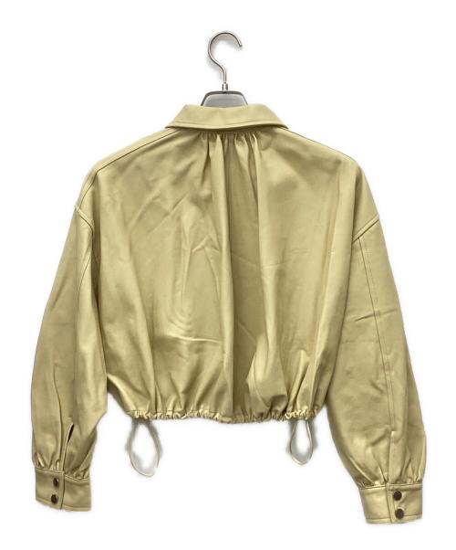 Diagram GRACE CONTINENTAL（ダイアグラム グレースコンチネンタル）Diagram GRACE CONTINENTAL (ダイアグラム グレースコンチネンタル) レザーシャツショートジャケット ベージュ サイズ:SIZE 36の古着・服飾アイテム