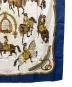 中古・古着 HERMES (エルメス) シルクスカーフ 	REPRISE カレ90 ブルー×ホワイト：10000円