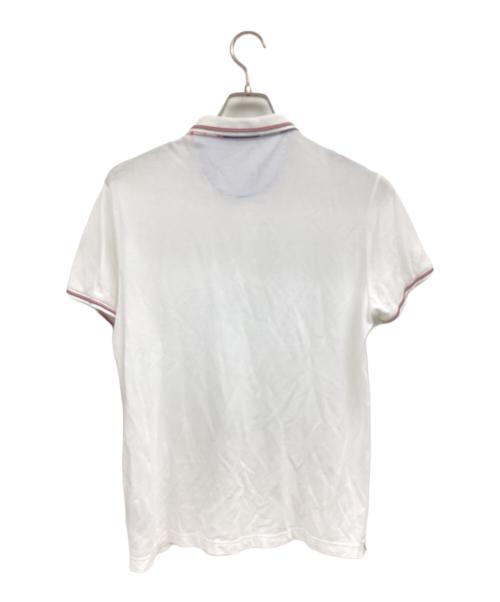 MONCLER（モンクレール）MONCLER (モンクレール) ポロシャツ ホワイト サイズ:Lの古着・服飾アイテム