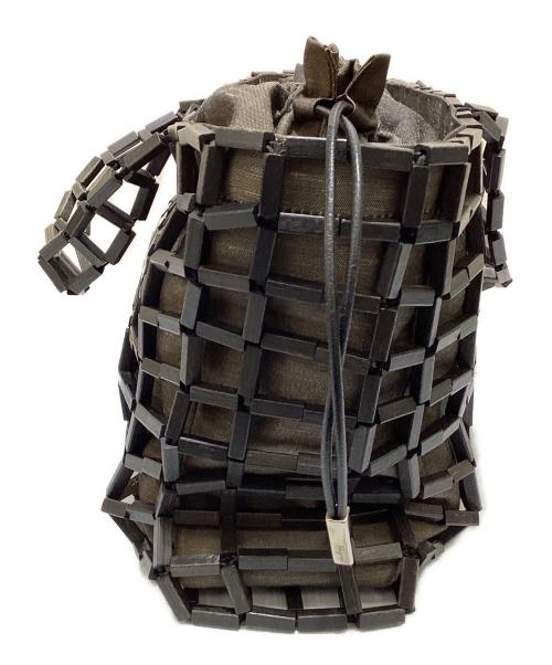 Salvatore Ferragamo（サルヴァトーレ フェラガモ）Salvatore Ferragamo (サルヴァトーレ フェラガモ) メッシュハンドバッグ グレー×ブラックの古着・服飾アイテム