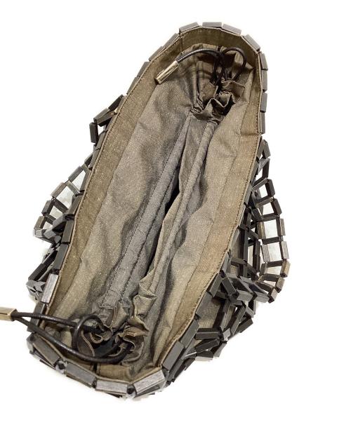 Salvatore Ferragamo（サルヴァトーレ フェラガモ）Salvatore Ferragamo (サルヴァトーレ フェラガモ) メッシュハンドバッグ グレー×ブラックの古着・服飾アイテム