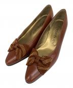 Yves Saint Laurentイヴサンローラン）の古着「リボンパンプス」｜ブラウン