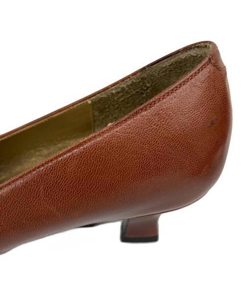 Yves Saint Laurent（イヴサンローラン）Yves Saint Laurent (イヴサンローラン) リボンパンプス ブラウン サイズ:23の古着・服飾アイテム