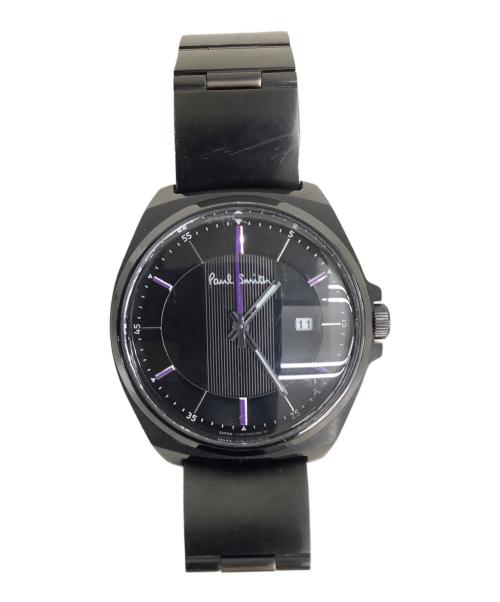 PAUL SMITH（ポールスミス）PAUL SMITH (ポールスミス) SSブレスレット クォーツ腕時計 ブラックの古着・服飾アイテム