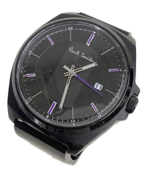 PAUL SMITH（ポールスミス）PAUL SMITH (ポールスミス) SSブレスレット クォーツ腕時計 ブラックの古着・服飾アイテム
