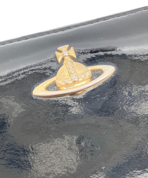 Vivienne Westwood（ヴィヴィアンウエストウッド）Vivienne Westwood (ヴィヴィアンウエストウッド) エナメル長財布 ブラックの古着・服飾アイテム