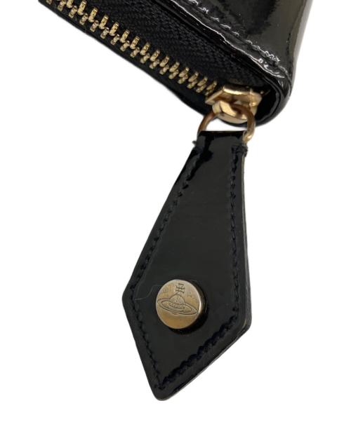 Vivienne Westwood（ヴィヴィアンウエストウッド）Vivienne Westwood (ヴィヴィアンウエストウッド) エナメル長財布 ブラックの古着・服飾アイテム