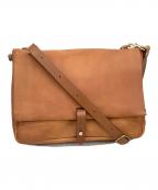 HERZ ORGANヘルツ オルガン）の古着「レザーショルダーバッグ」｜ブラウン