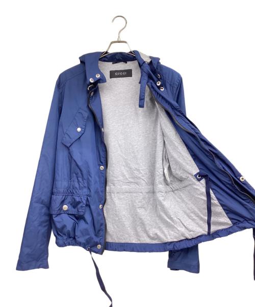 GUCCI（グッチ）GUCCI (グッチ) ナイロンジャケット ブルー サイズ:48の古着・服飾アイテム