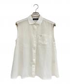 FRED PERRYフレッドペリー）の古着「ノースリーブブラウス」｜ベージュ