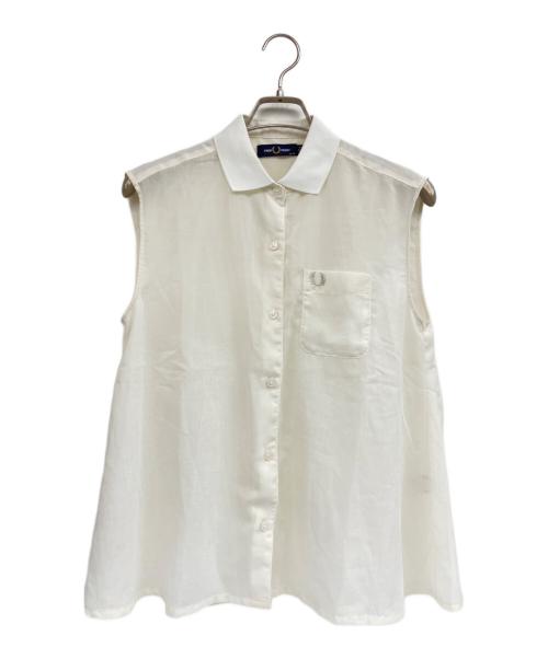 FRED PERRY（フレッドペリー）FRED PERRY (フレッドペリー) ノースリーブブラウス ベージュ サイズ:UK10の古着・服飾アイテム