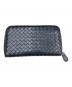 BOTTEGA VENETA (ボッテガベネタ) ラウンドファスナー長財布　イントレチャート ブラック：18000円