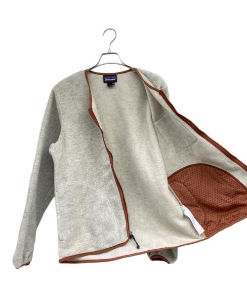 Patagonia（パタゴニア）Patagonia (パタゴニア) シンチラカーディガン ホワイト×ブラウン サイズ:SMサイズの古着・服飾アイテム
