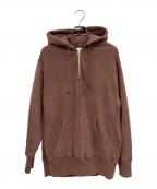 INSCRIREアンスクリア）の古着「ハーフジップパーカー」｜ブラウン