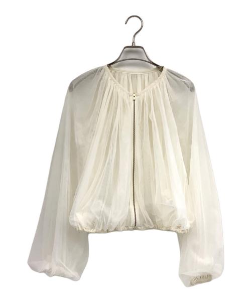 Diagram（ダイアグラム）Diagram (ダイアグラム) チュールギャザーブルゾン ホワイト サイズ:36の古着・服飾アイテム