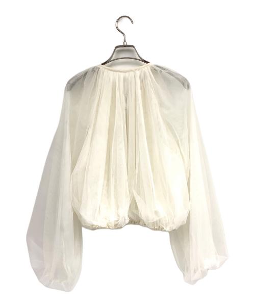 Diagram（ダイアグラム）Diagram (ダイアグラム) チュールギャザーブルゾン ホワイト サイズ:36の古着・服飾アイテム