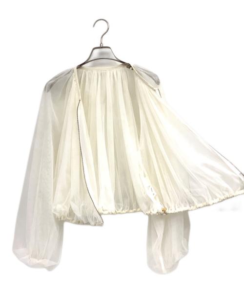 Diagram（ダイアグラム）Diagram (ダイアグラム) チュールギャザーブルゾン ホワイト サイズ:36の古着・服飾アイテム