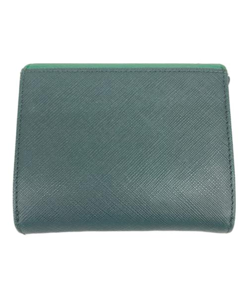 agnes b voyage（アニエスベーボヤージュ）agnes b voyage (アニエスベーボヤージュ) 2つ折り財布 グリーン×ブラックの古着・服飾アイテム