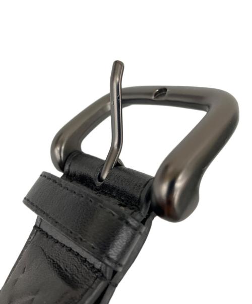 BOTTEGA VENETA（ボッテガベネタ）BOTTEGA VENETA (ボッテガベネタ) レザーベルト　イントレチャート ブラックの古着・服飾アイテム