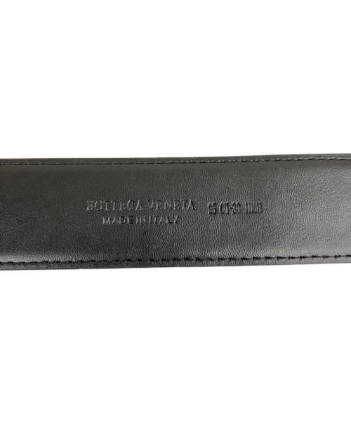BOTTEGA VENETA（ボッテガベネタ）BOTTEGA VENETA (ボッテガベネタ) レザーベルト　イントレチャート ブラックの古着・服飾アイテム