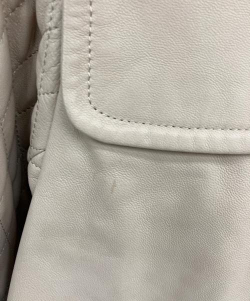 GRACE CLASS（グレースクラス）GRACE CLASS (グレースクラス) ツイードフードレザージャケット ベージュ サイズ:36の古着・服飾アイテム