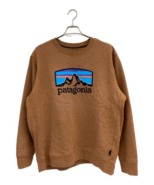 Patagonia（パタゴニア）Patagonia (パタゴニア) プリントスウェット ブラウン サイズ:Lの古着・服飾アイテム