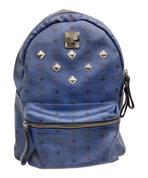 MCM（エムシーエム）MCM (エムシーエム) スタッズリュック ネイビーの古着・服飾アイテム