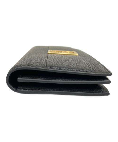 MULBERRY（マルベリー）MULBERRY (マルベリー) 長財布 サティウォレット ブラック×ゴールドの古着・服飾アイテム