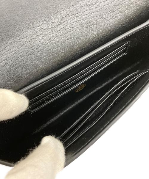 MULBERRY（マルベリー）MULBERRY (マルベリー) 長財布 サティウォレット ブラック×ゴールドの古着・服飾アイテム