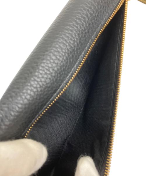 MULBERRY（マルベリー）MULBERRY (マルベリー) 長財布 サティウォレット ブラック×ゴールドの古着・服飾アイテム