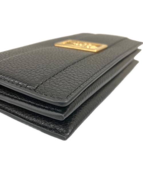 MULBERRY（マルベリー）MULBERRY (マルベリー) 長財布 サティウォレット ブラック×ゴールドの古着・服飾アイテム