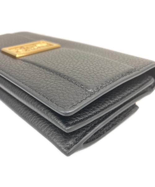 MULBERRY（マルベリー）MULBERRY (マルベリー) 長財布 サティウォレット ブラック×ゴールドの古着・服飾アイテム
